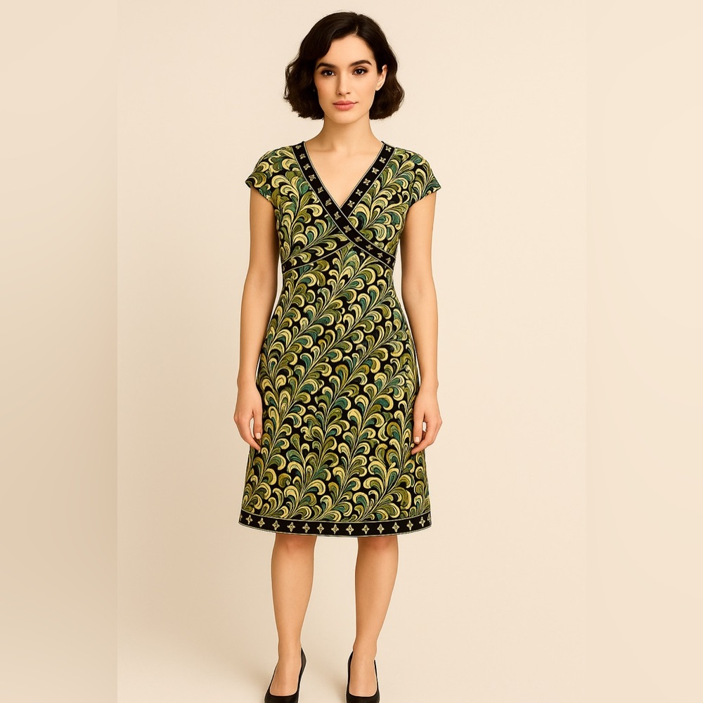 Tahari asl multi-colored dress